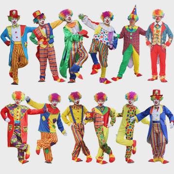 Grappig Clown Kostuum Heren - Joker & Magiër Outfit voor Fee, Verzenden, Nieuw