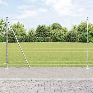 vidaXL Gelast Draadhek met Betonnen Basis 25 x 1,5 m, Verzenden, Nieuw, IJzer