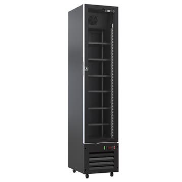 SIBERO 1-DEURS DISPLAY KOELKAST - 220 LITER - ZWART/ZWART, Ophalen of Verzenden, Nieuw in verpakking, Koelen en Vriezen