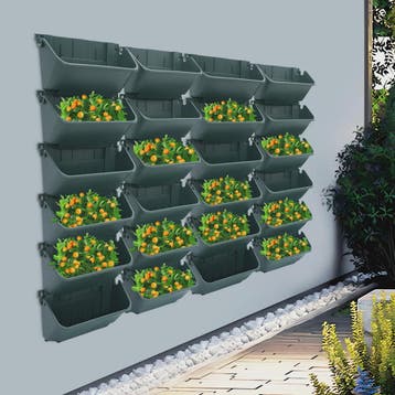 24x Verticale Tuinbakken Muur Gemonteerd - Groen - Stapelbaa, Verzenden, Nieuw