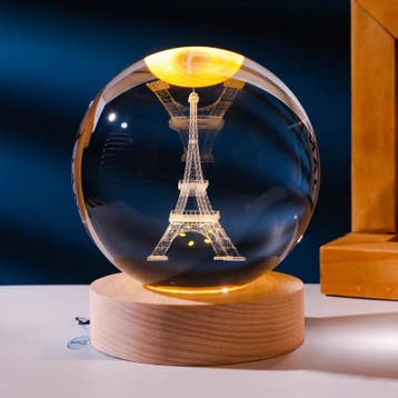 3D kristallen bol lamp  Stuur bericht voor eventuele aankoop, Huis en Inrichting, Verzenden, Nieuw, Glas, Vogel