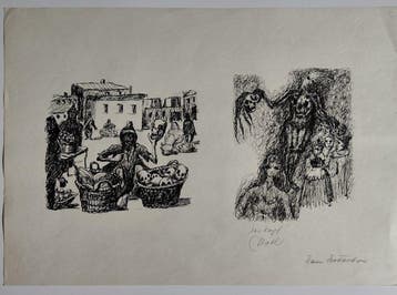 Hans Böttcher (1897–1986) - Totenköpfe zu verkaufen, ink