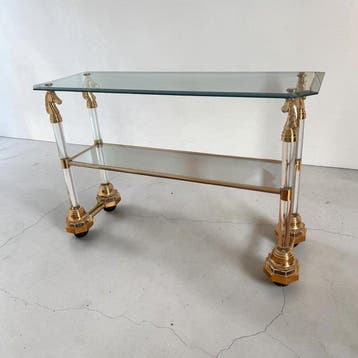 Wandtafel - Kristal, Metaal - Hollywood Regency 1970-1980, Nieuw