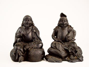 Brons - Koun Takamura  - Beeldjes van Ebisuten en