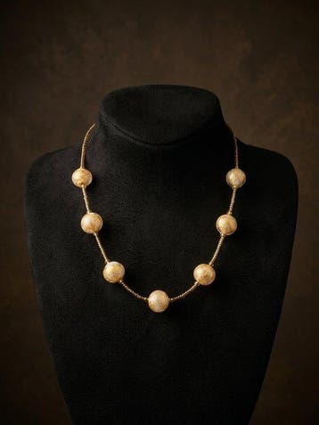24 karaat - Murano-glas, Geel goud - Halsketting - verzonken