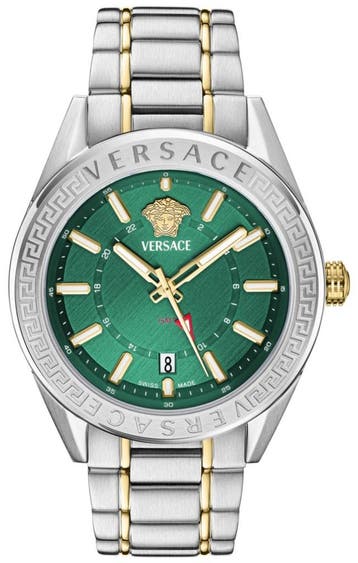 Versace VEAFA0524 V-Code GMT horloge 42 mm, Overige merken, Staal, Verzenden, Polshorloge