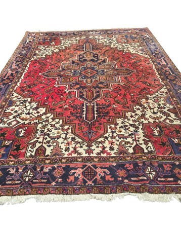 Groot Perzisch tapijt Heriz 250x350 wollen vloerkeed Iran, 200 cm of meer, Ophalen of Verzenden, Zo goed als nieuw, Rechthoekig
