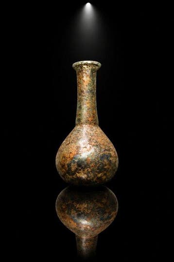 Rijk van Rome Irisserend glazen unguentarium – prachtige