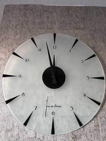 Wall clock - Jan des Bouvrie Minimalistisch Glas - 1990-2000, Antiek en Kunst