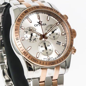 Optima - Swiss Chronograph - OSC432-SR-1 - Zonder, Nieuw