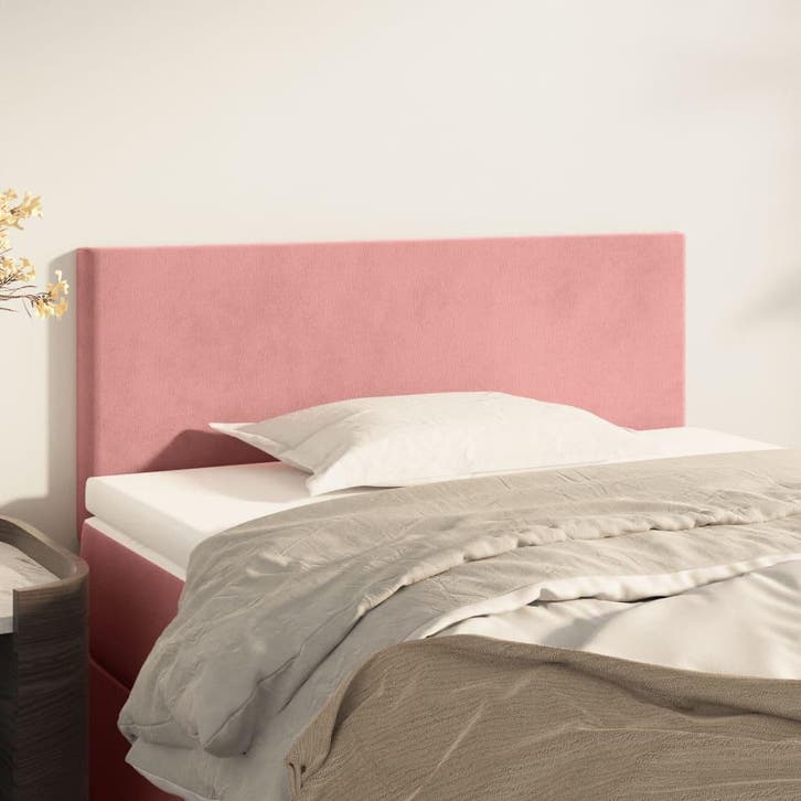 vidaXL Hoofdbord 90x5x78/88 cm fluweel roze, Huis en Inrichting, Slaapkamer | Bedden, Nieuw, Stof, Verzenden