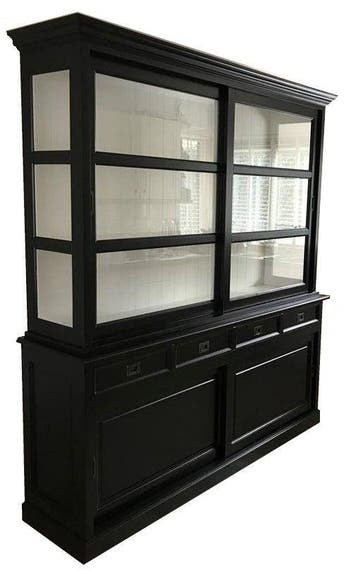 Buffetkast zwart Montfoort 200cm, Ophalen of Verzenden, Nieuw