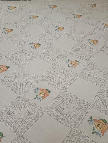 Handdoek - 258 cm - 154 cm - Haken en borduren