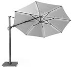 Challenger T2 glow zweefparasol 350 cm rond lichtgrijs, Ophalen of Verzenden, Nieuw