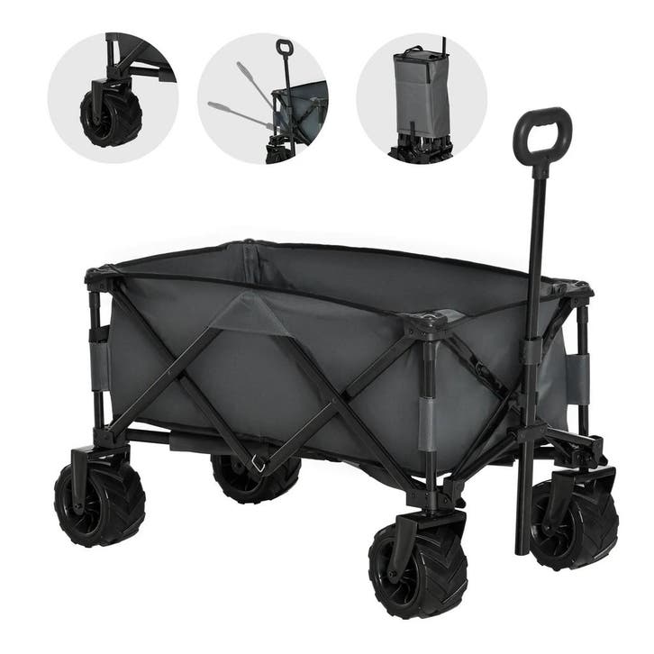Opvouwbare Bolderwagen Handwagen 360° Tuinwagen Met Telescop, Doe-het-zelf en Verbouw, Hout en Planken, Nieuw, Verzenden