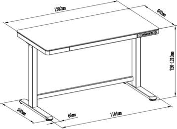 Home Office elektrisch zit-sta bureau, 120x60 cm, Overige plaatsen, Ophalen of Verzenden, Nieuw in verpakking, Bureau