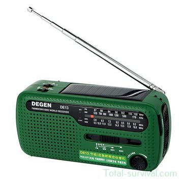 Degen - DE13 noodradio / wereldradio AM/FM/SW met ingebo..., Ophalen of Verzenden, Nieuw, Wereldontvanger