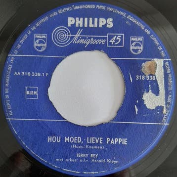 vinyl single 7 inch - Jerry Bey - Hou Moed, Lieve Pappie, Cd's en Dvd's, Verzenden, Zo goed als nieuw, 7 inch, Nederlandstalig