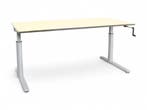 Gispen TM slingerbureau, 160x80 cm, ahorn-aluminium, Ophalen of Verzenden, Gebruikt