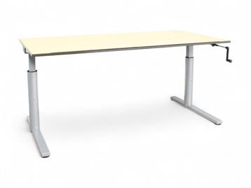 Gispen TM slingerbureau, 160x80 cm, ahorn-aluminium, Ophalen of Verzenden, Gebruikt