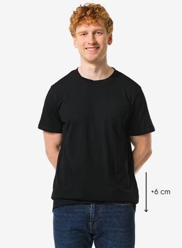 HEMA Heren t-shirt regular fit o-hals extra lang - 2 stuks, Verzenden, Nieuw
