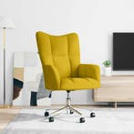 vidaXL Relaxstoel fluweel mosterdgeel, Verzenden, Nieuw