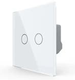 Livolo Touchscreen Schakelaar | Wit | 2-voudig | Aan/Uit, Ophalen of Verzenden, Nieuw, Schakelaar