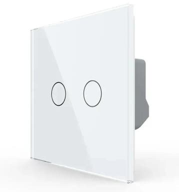 Livolo Touchscreen Schakelaar | Wit | 2-voudig | Aan/Uit, Ophalen of Verzenden, Nieuw, Schakelaar