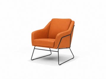 Fauteuil Grace - eetkamerstoelen - Oranje, Nieuw, Stof