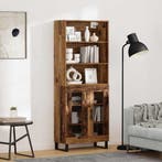 vidaXL buffetkast 2 pcs Oudhout Bewerkt hout, Minder dan 50 cm, Verzenden, Nieuw, Minder dan 100 cm