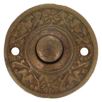 Beldrukker rond bewerkt messing antiek, Doe-het-zelf en Verbouw, Deuren en Horren, Verzenden, Nieuw