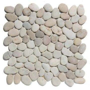 Wand & Vloer Mozaïek Tegels Factory Riviersteen Beige - M.., Nieuw, Ophalen of Verzenden, 20 tot 40 cm, 10 m² of meer