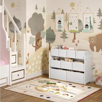 Kinderkast met 9 Opbergbakken – Speelgoedorganizer 92×60×30, Verzenden, Nieuw