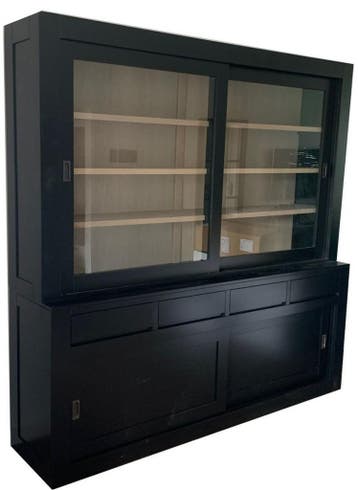 Buffetkast Design zwart met eiken interieur 220cm, Ophalen of Verzenden, Nieuw