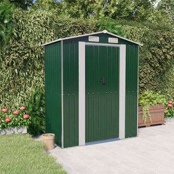 vidaXL Tuinschuur 192x108x223 cm gegalvaniseerd staal groen, Verzenden, Nieuw