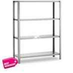 Rvs stelling 4 hoog 1000x400x1800 mm, Verzenden, Nieuw in verpakking
