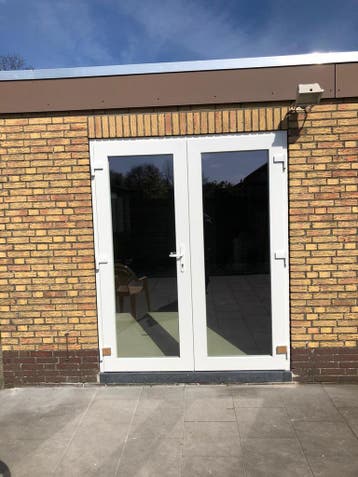 Kunststof tuindeuren direct leverbaar!, Ophalen of Verzenden, Nieuw, Glas, Buitendeur