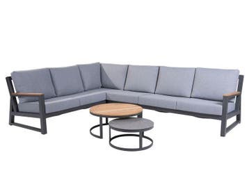 Taste by 4so gigi hoekloungeset groot met stonic tafel, Tuin en Terras, Tuinsets en Loungesets, Nieuw, Aluminium, 6 zitplaatsen