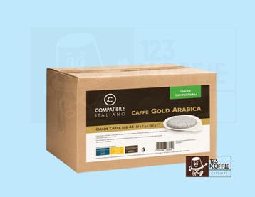 Compatibile Italiano Caffè Gold Arabica ESE 44 mm Pads 50 x, Verzenden, Nieuw