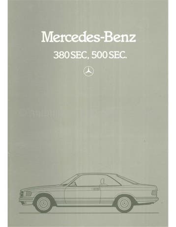 1981 MERCEDES BENZ S KLASSE COUPE BROCHURE NEDERLANDS, Nieuw, Author