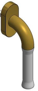 Draaikiepgarnituur NOUR EV101-DK-O PVD mat goud/wit, Verzenden, Nieuw