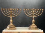 Menora (2) - Messing - Joodse kandelaars