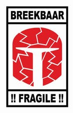 Breekbaar / Fragile stickers by TBHstore, Verzenden, Zo goed als nieuw