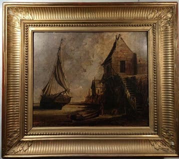 Jules Achille Noël (1810-1881), attribué à - Scène de port