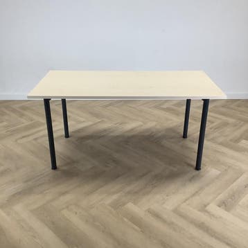 Eromes kantinetafel 160x80 cm, Ahorn blad  - antraciet poten, Ophalen of Verzenden, Gebruikt, Bureau