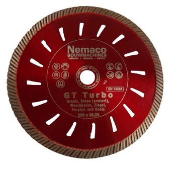 Nemaco Diamantzaagblad GT Turbo 230 X 22,23, Ophalen of Verzenden, Overige typen