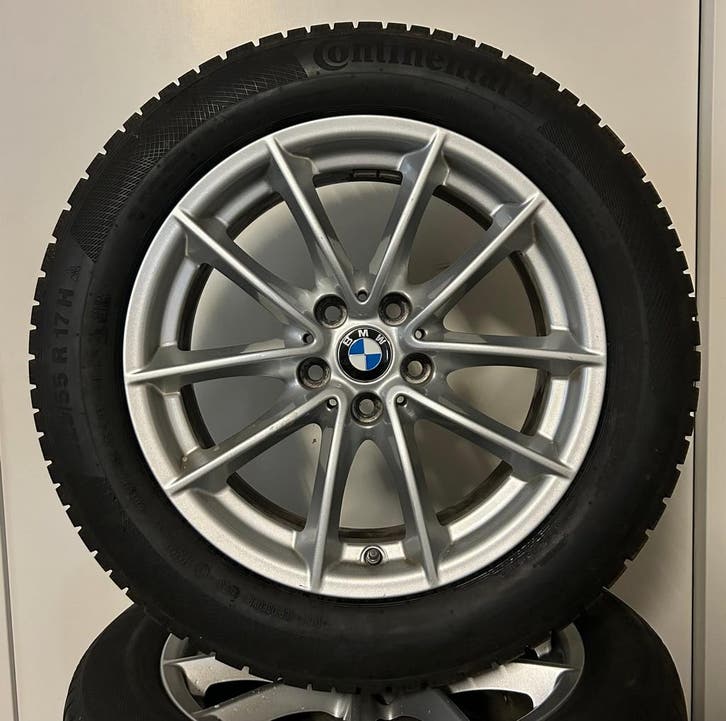 BMW 5-serie G30 G31 618 Velgen + Winterbanden, Auto-onderdelen, Banden en Velgen, 17 inch, Winterbanden, 225 mm, Personenwagen
