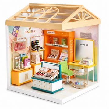 Dreamy mini house Beauty Salon met ledlamp DIY Modelbouw..., Verzenden, Nieuw