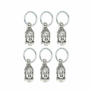 Haarspeld Haarringen 1cm - Bedel Boeddha - Zilver - Set van, Nieuw