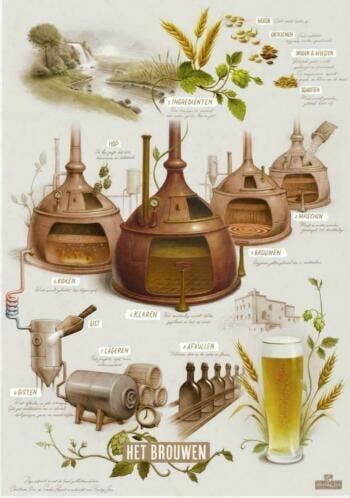 Hertog jan poster het brouwen, Verzamelen, Ophalen of Verzenden, Nieuw